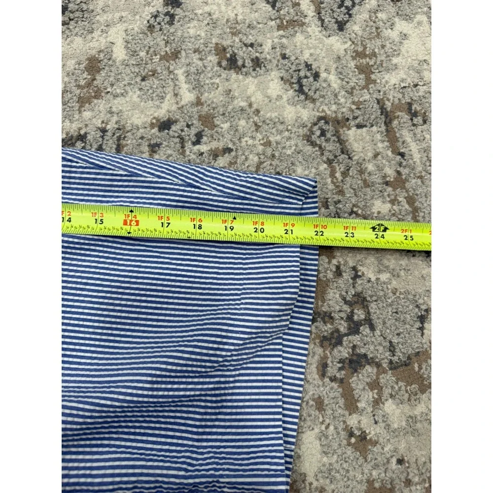 Polo Ralph Lauren Mens Blue White Seersucker Striped Chino Shorts Size 30